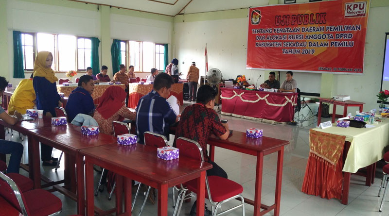 Uji Publik Tentang Penataan Daerah Pemilihan Dan Alokasi Kursi Anggota Dprd Kabupaten Sekadau