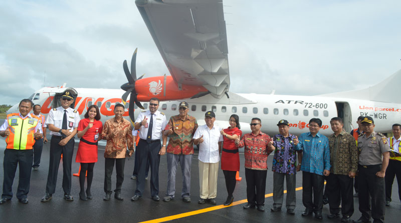 Pesawat Perdana Mandarat di Tebelian Airport, Kamis 26/4/2018