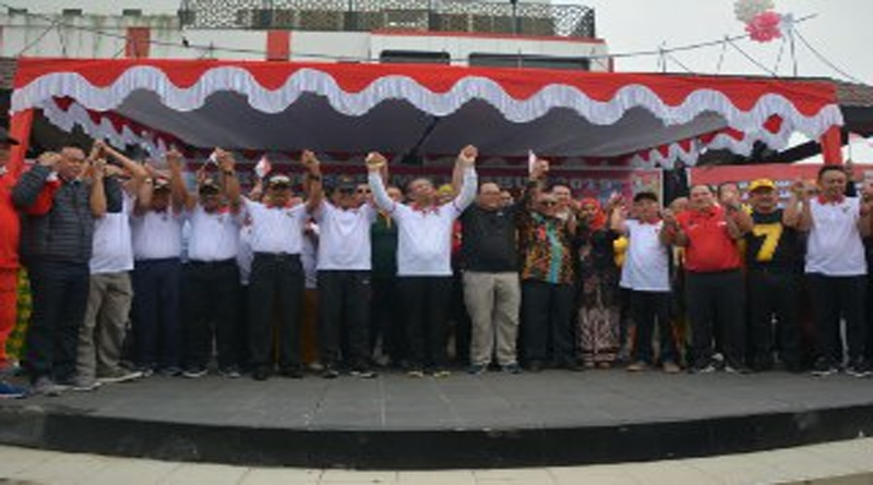 Deklarasi Pemilu 2019 di Provinsi Kalimantan Barat, di Taman Budaya, Jalan Ahmad Yani, Pontianak, Kalbar, Minggu (30/9/2018)