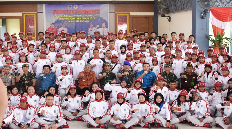 Bupati Sintang, Jarot Winarno Poto Bersama Atlit