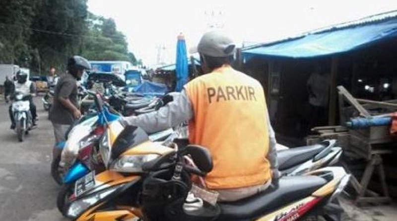 Ilustrasi tukang parkir