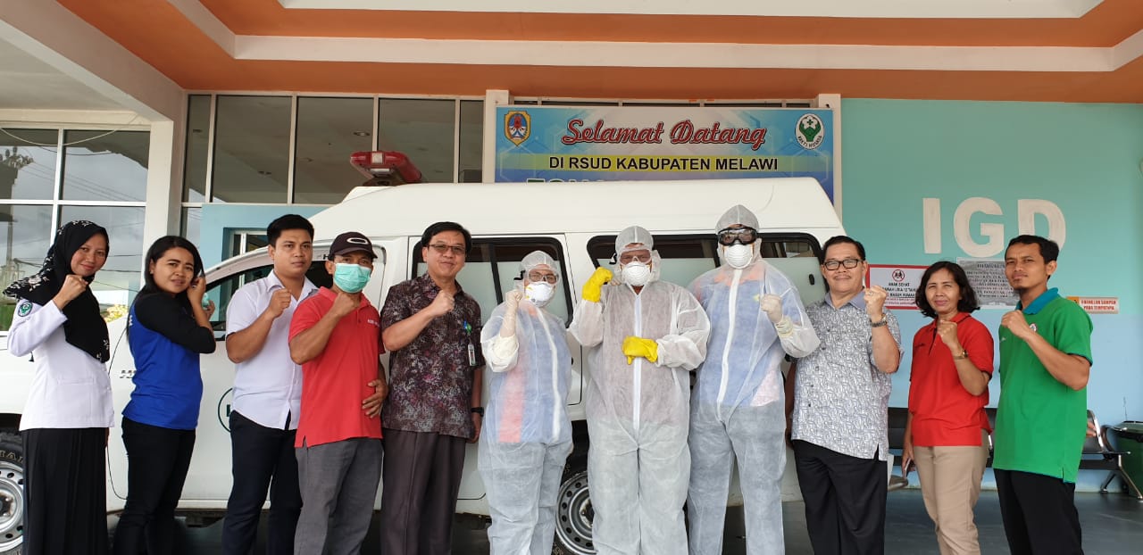 Simulasi penanganan Covid-19 yang dilakukan pihak RSUD Melawi. ( Ist)