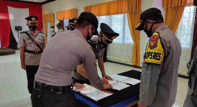 Sertijab 7 Perwira di Melawi. Poto: Humas Polres Melawi