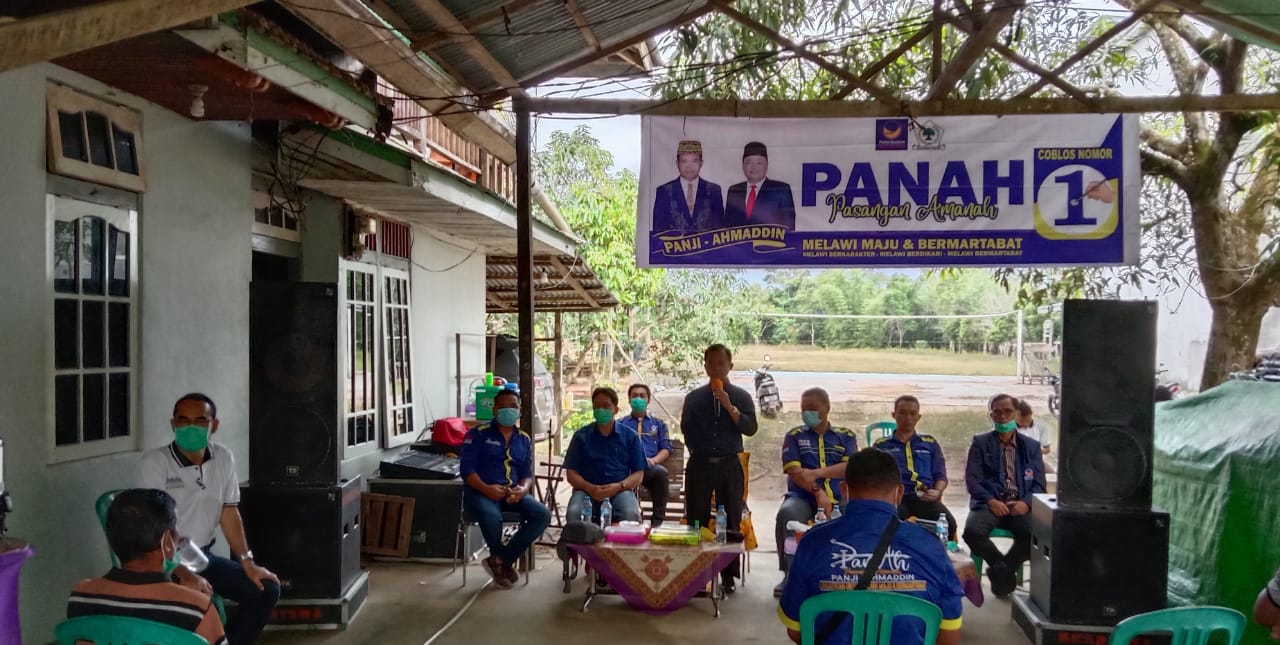 Panji saat menyampaikan orasi politiknya di Desa Beloyang. (Ist) 