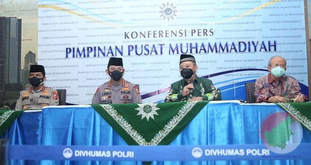 Pengurus Pusat (PP) Muhammadiyah menerima kunjungan silarutahmi Kapolri Jenderal Listyo Sigit Prabowo bersama jajarannya, Jumat (29/1/2021) Poto: Humas Polri