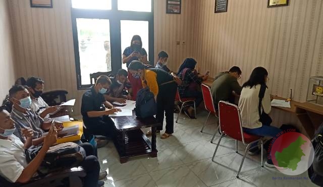 Suasana Pembuatan SKCK di Polres Melawi, Kamis (25/3/2021)