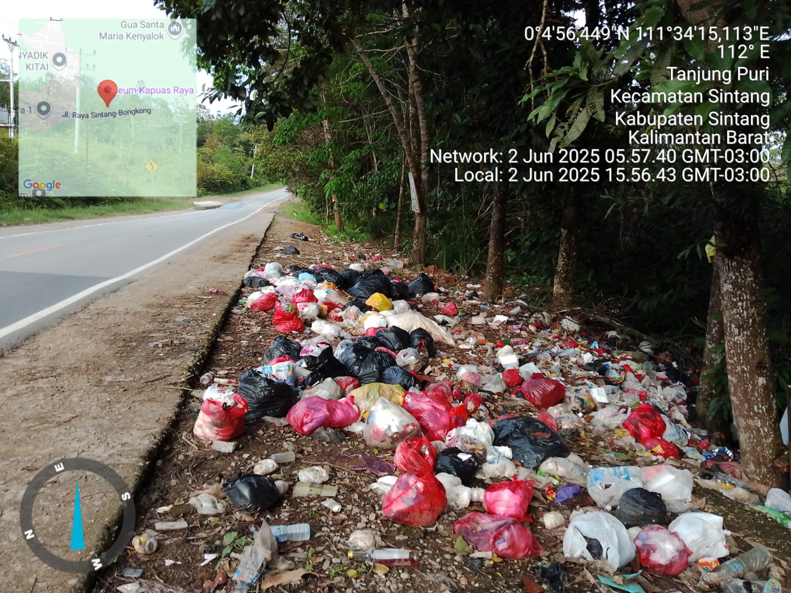 Pemandangan Sampah dari  Jerora menuju Kelam Permai