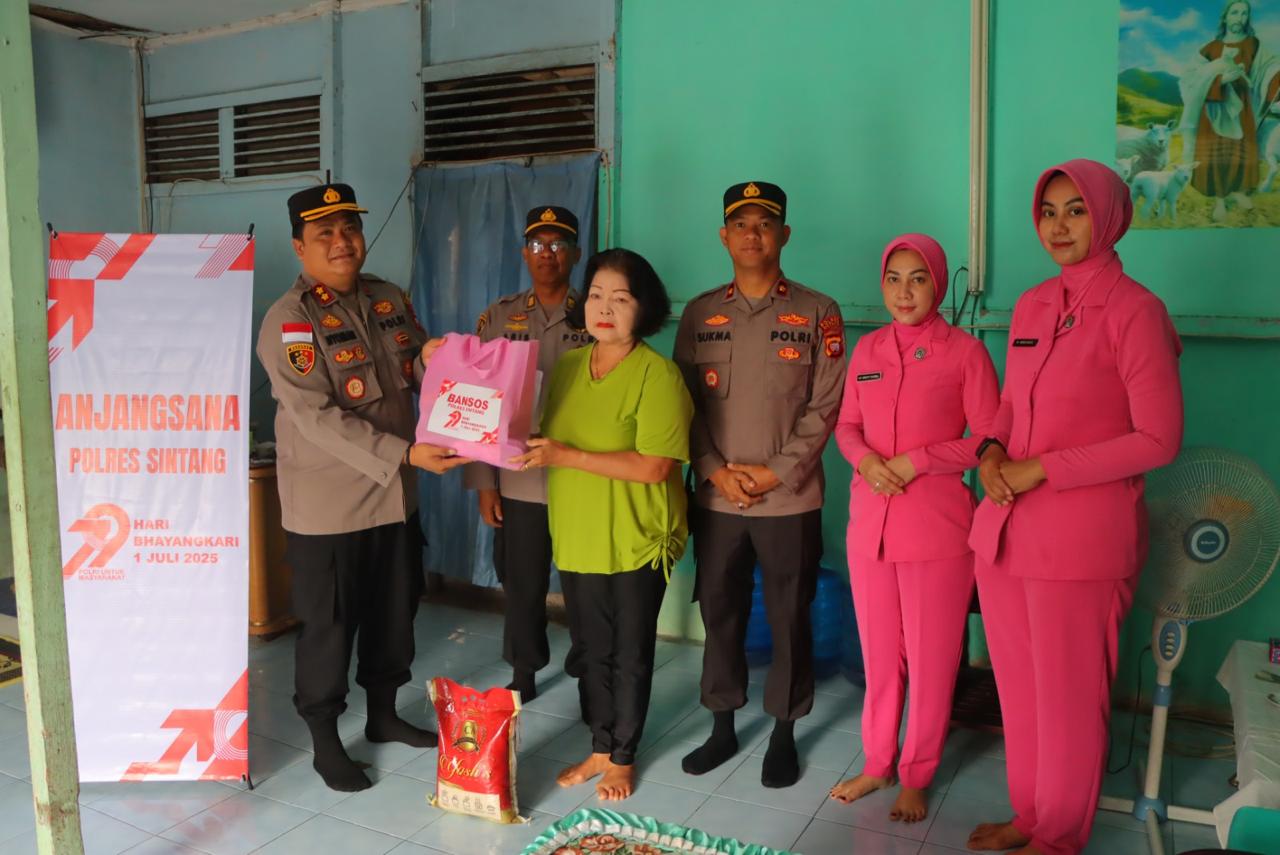 Polres Sintang melaksanakan kegiatan anjangsana sebagai bentuk penghargaan dan kepedulian terhadap keluarga besar Polri, khususnya para purnawirawan, warakawuri (janda Polri), serta personel aktif yang sedang mengalami sakit