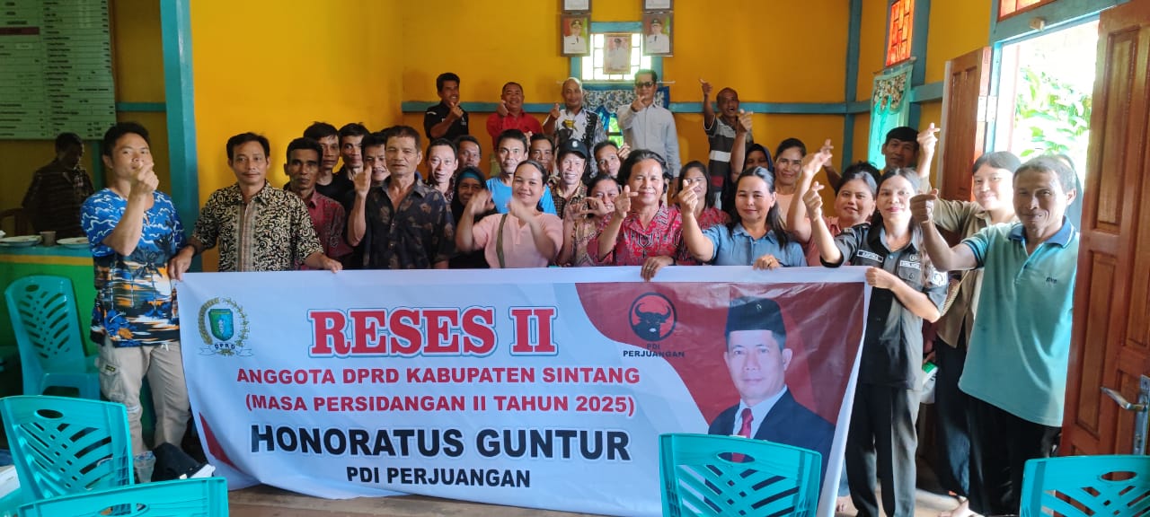 Anggota DPRD Kabupaten Sintang, Honoratus Guntur, melaksanakan kegiatan reses di Desa Telian Sahabung pada Rabu 15 Juni 2025