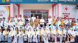 Wakil Bupati Sanggau, Susana Herpen, S.Sos., M.H. menghadiri peringatan Hari Ulang Tahun (HUT) ke-80 Palang Merah Indonesia (PMI) 