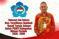 Tumpo yang terpilih kembali secara aklamasi sebagai Ketua PSMTI Kabupaten Melawi. (Dedi Irawan)