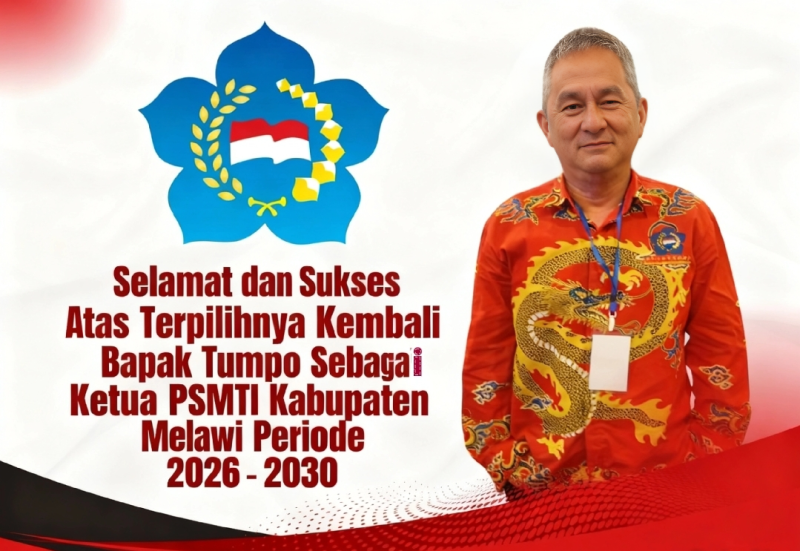 Tumpo yang terpilih kembali secara aklamasi sebagai Ketua PSMTI Kabupaten Melawi. (Dedi Irawan)