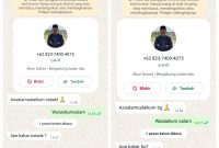 Nomor akun yang membajak nama dan foto Zulkifli. (Dedi Irawan)