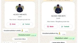 Nomor akun yang membajak nama dan foto Zulkifli. (Dedi Irawan)