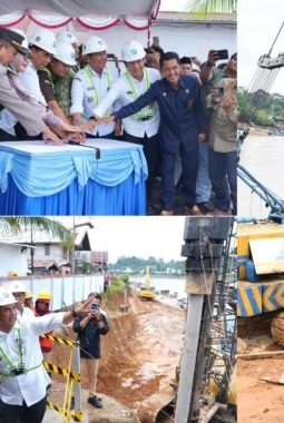 Bupati Barito Utara Resmikan Groundbreaking Penataan Kawasan Kumuh Lanjas, Wujudkan Waterfront City di Muara Teweh